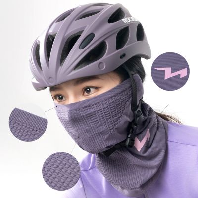 2. Rockbros LFA23 TVI Damen-Strick-Radfahrer-Nackenwärmer – Lila