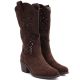 4. Damen-Cowboystiefel mit Lochmuster, schokoladenbraun, S.Barski HY62-8126