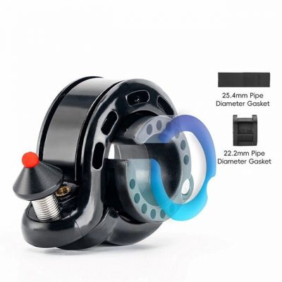 2. Rockbros 34210028001 Q-förmige Fahrradklingel - schwarz