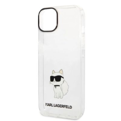 6. Karl Lagerfeld Ikonik Choupette Hülle für iPhone 14 Plus – transparent