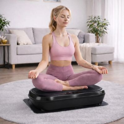 8. Extralink Moonwalk Spin Move Vibrationsplattform für Fitnessübungen 200W Schwarz
