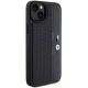 4. BMW Perforierte Tricolor Line Hülle für iPhone 15 Plus / 14 Plus – Schwarz