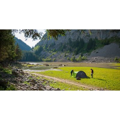 7. Coleman Pingora 3 BlackOut Mehrpersonenzelt, Grün/Grau
