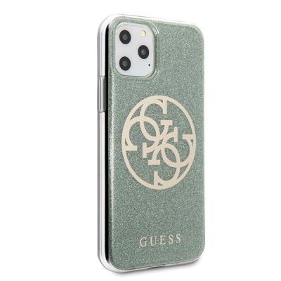 5. Guess GUHCN65PCUGLKA iPhone 11 Pro Max khaki hard case 4G Circle Glitter