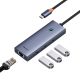 6. Baseus UltraJoy Serie 5-in-1 USB-C HDMI 4K 4x USB-A 3.0 Hub – Grau