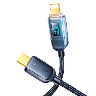 Joyroom A4 USB-C/ Lightning 20 W 1,2 m Kabel mit Display – Schwarz