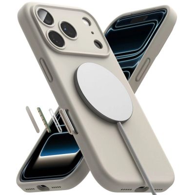 5. Ringke Silikon MagSafe Hülle für iPhone 18 Pro – Beige