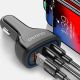 8. Dudao Autoladegerät Schnellladung Quick Charge 3.0 QC3.0 2,4A 18W 3x USB weiß (R7S weiß)