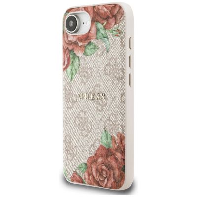 2. Guess 4G Flowers Print MagSafe iPhone 16e Hülle - Rosa
