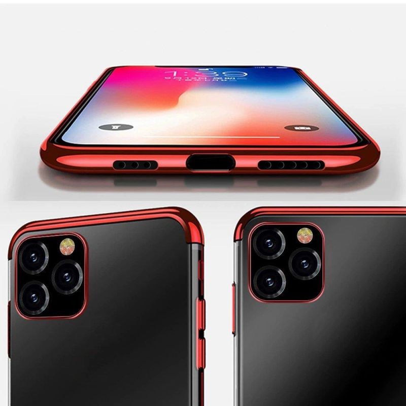 10. Clear Color Silikon Gel Electroplating frame Handyhülle Schutzhülle für Xiaomi Mi 11 blau