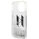 7. Karl Lagerfeld Liquid Glitter Big KL Hülle für iPhone 14 Pro - Silber