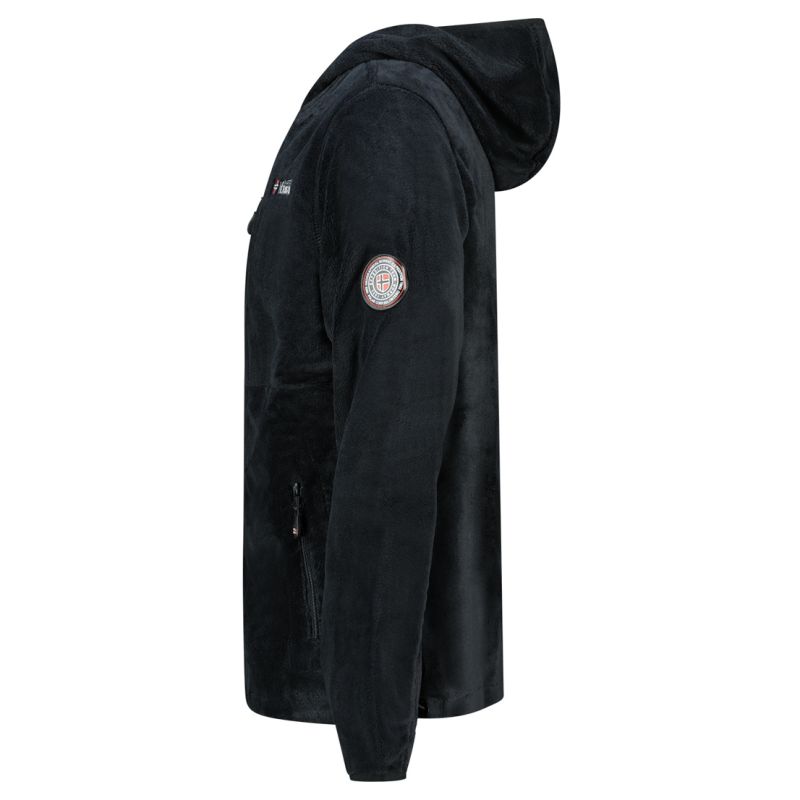 6. Herren-Fleecepullover Geographical Norway UPLOAD HOOD BLACK DB MEN 224 (WY3383H/GN-BLACK)