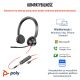 53. HP Poly Blackwire 3325 USB-C Stereo-Headset, Microsoft Teams-zertifiziert + 3,5-mm-Klinkenstecker + USB-C/A-Adapter