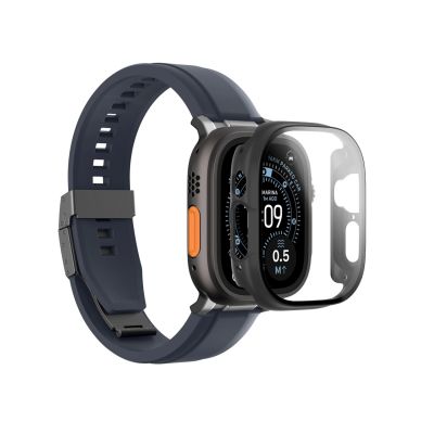 5. AmazingThing Radix Displayschutzfolie aus Glas mit Hülle für Apple Watch Ultra 3 49 mm – Schwarz