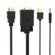 2. Orico XD-VATH VGA- und 3,5-mm-Klinkenstecker-auf-HDMI-Full-HD-60-Hz-Kabel mit USB-Stromversorgung, 5 m – Schwarz