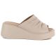 2. Beige Leder-Keilsandalen für Damen, Modell Vinceza 66949