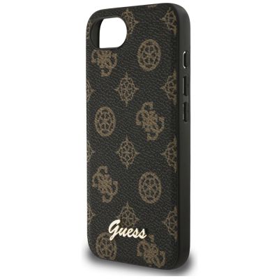 6. Guess Peony Script Logo MagSafe iPhone 16e Hülle Schwarz