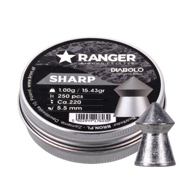 4. 5,5 mm RANGER Diabolo Sharp Point Pellets 250 Stk. 1,00 g