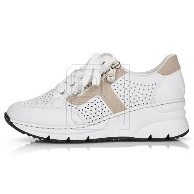 23. Rieker W N6304-80 weiße Lederkeilschuhe