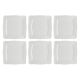 Set mit 6 quadratischen Florentina-Tellern – Weiß, 26,5 cm