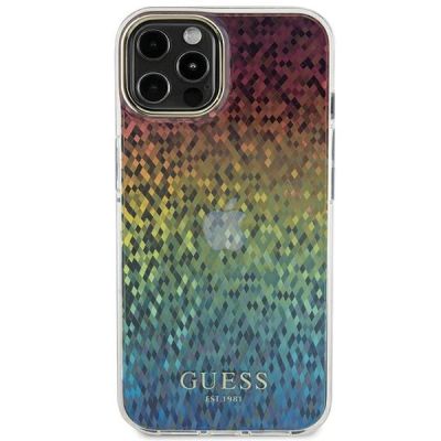3. Guess IML Faceted Mirror Disco Iridescent Hülle für iPhone 12/12 Pro – mehrfarbig