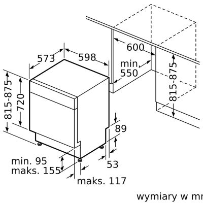 9. BOSCH SMU2HVS06E Einbaugeschirrspüler, Frontblende, Edelstahl