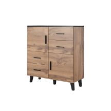 Kommode LOTTA 110 2D4S Wotan + Mattschwarz