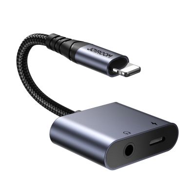 2. Joyroom SY-L01 Lightning zu Lightning / 3,5-mm-Miniklinken-DAC-Adapter 2in1 – Schwarz