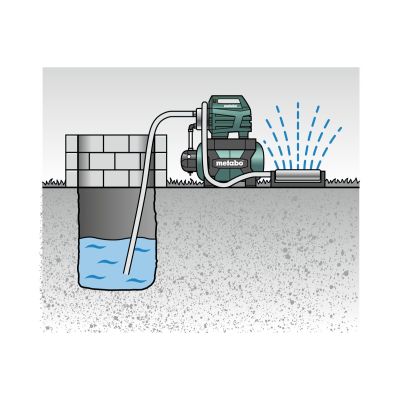 2. Metabo 600973000 Wasserpumpe 1300 W Verdrängerpumpe 4,8 bar 4500 l/h