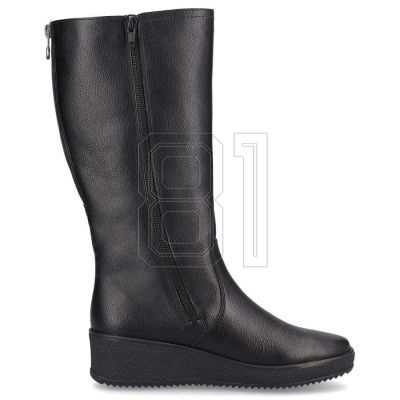 8. Rieker W RKR237B Wasserdichte Lederstiefel mit Lammwolle gefüttert
