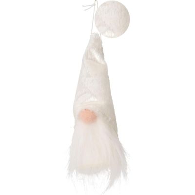 14. Dekorativer Anhänger Weihnachtsmann 11 cm Weiß