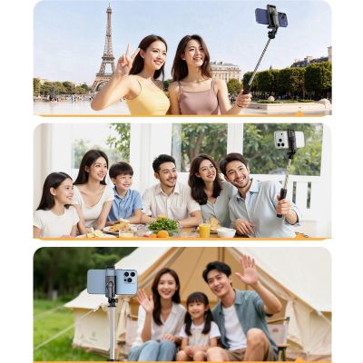 8. Orico SPV68 Selfie-Stick, Mini-Stativ, Bluetooth, 360°-Drehung, 68 cm – Schwarz