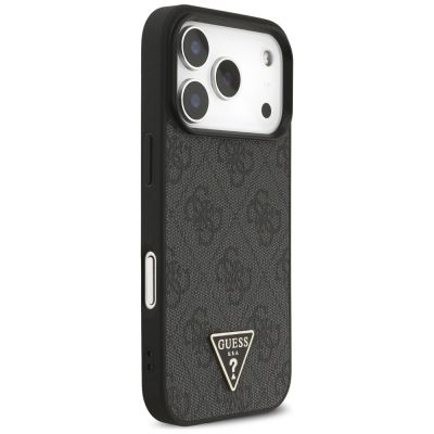 4. Guess 4G Strap Triangle Logo MagSafe Hülle für iPhone 17 Pro - Schwarz