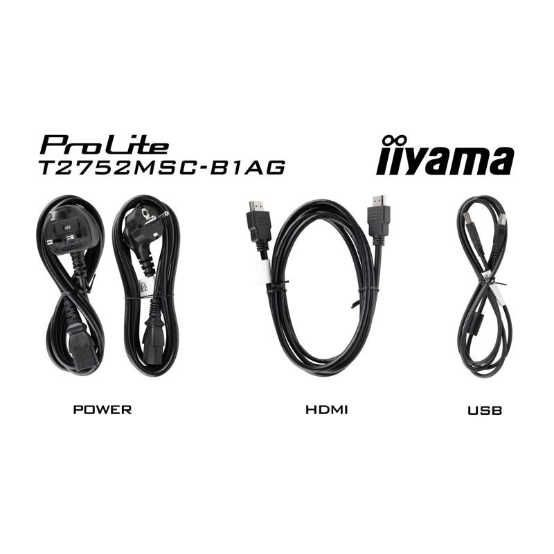 7. Touchscreen-Monitor 27" IIYAMA T2752MSC-B1AG 68,6 cm 16:9 HDMI+DP IPS
