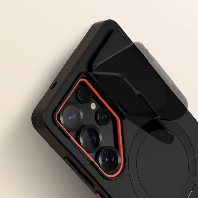 4. Tech-Protect Kevlar Aura MagSafe Case für Samsung Galaxy S25 Ultra - Schwarz/Orange