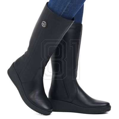 29. Rieker W RKR237B Wasserdichte Lederstiefel mit Lammwolle gefüttert
