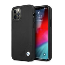 BMW Leder-Deboss-Hülle für iPhone 12 Pro Max – Schwarz
