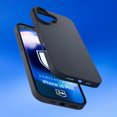 6. 3mk Hardy Silikon-MagCase für iPhone 16 Plus – Grau
