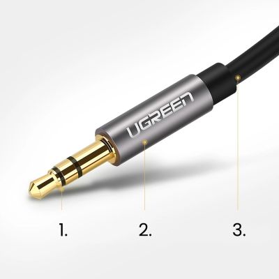 7. Ugreen AV119 10737 Audiokabel Miniklinke 3,5 mm / Miniklinke 3,5 mm 5 m – Schwarz