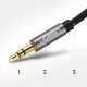 7. Ugreen AV119 10737 Audiokabel Miniklinke 3,5 mm / Miniklinke 3,5 mm 5 m – Schwarz