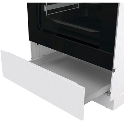 12. GORENJE GKS6C71WF Gas-Elektro-Herd 60 cm | Heißluftfrittieren | Extra Dampf | Auftauen | Weiß