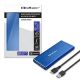 9. QOLTEC M.2 SSD-Gehäuse | SATA | NGFF | USB 3.0 | Superschnelle 5 Gbit/s | 2 TB | Blau