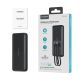 3. Choetech B654 10000 mAh 22,5 W USB-A/USB-C/Micro-USB-Powerbank mit integriertem USB-C/ Lightning Kabel – Schwarz