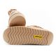 18. D.Franklin Damen Winter Schneestiefel, modisches Fellfutter, braun beige hoch