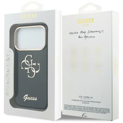 8. Guess IML 4G Script Metallhülle für iPhone 17 Pro Max – blau