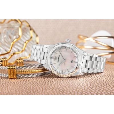 6. EMPORIO ARMANI AR11723 Dreizeiger-Damenuhr + Box