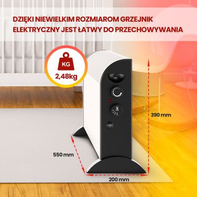 14. Extralink LCV-06 | Konvektorheizung | 2000 W, 3 Betriebsmodi, Thermostat, Ventilator