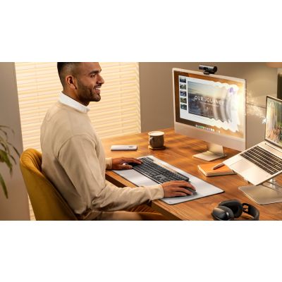 10. Logitech Signature Slim Solar+ K980 Tastatur Universal RF Wireless + Bluetooth QWERTY UK International Graphit