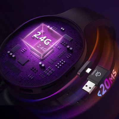 14. QCY Heroad V200 Tri-Mode Gaming-Kopfhörer mit 7.1-Sound, 240 Stunden Akkulaufzeit und abnehmbarem Mikrofon – Schwarz