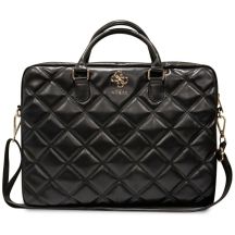 Guess 4G Quilted-Tasche für einen 16-Zoll-Laptop – Schwarz